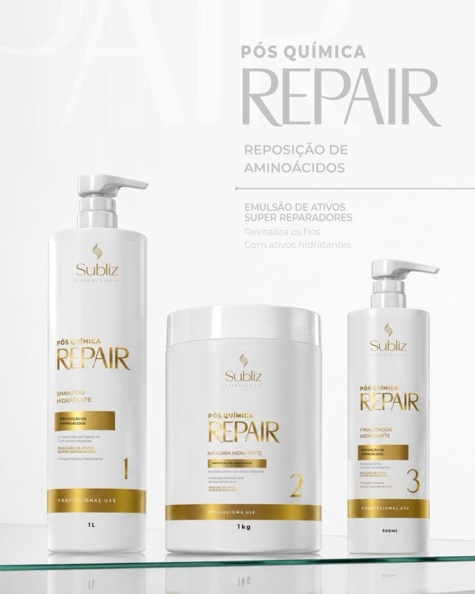Linha Kit Repair Pós Química Subliz Essence Hair