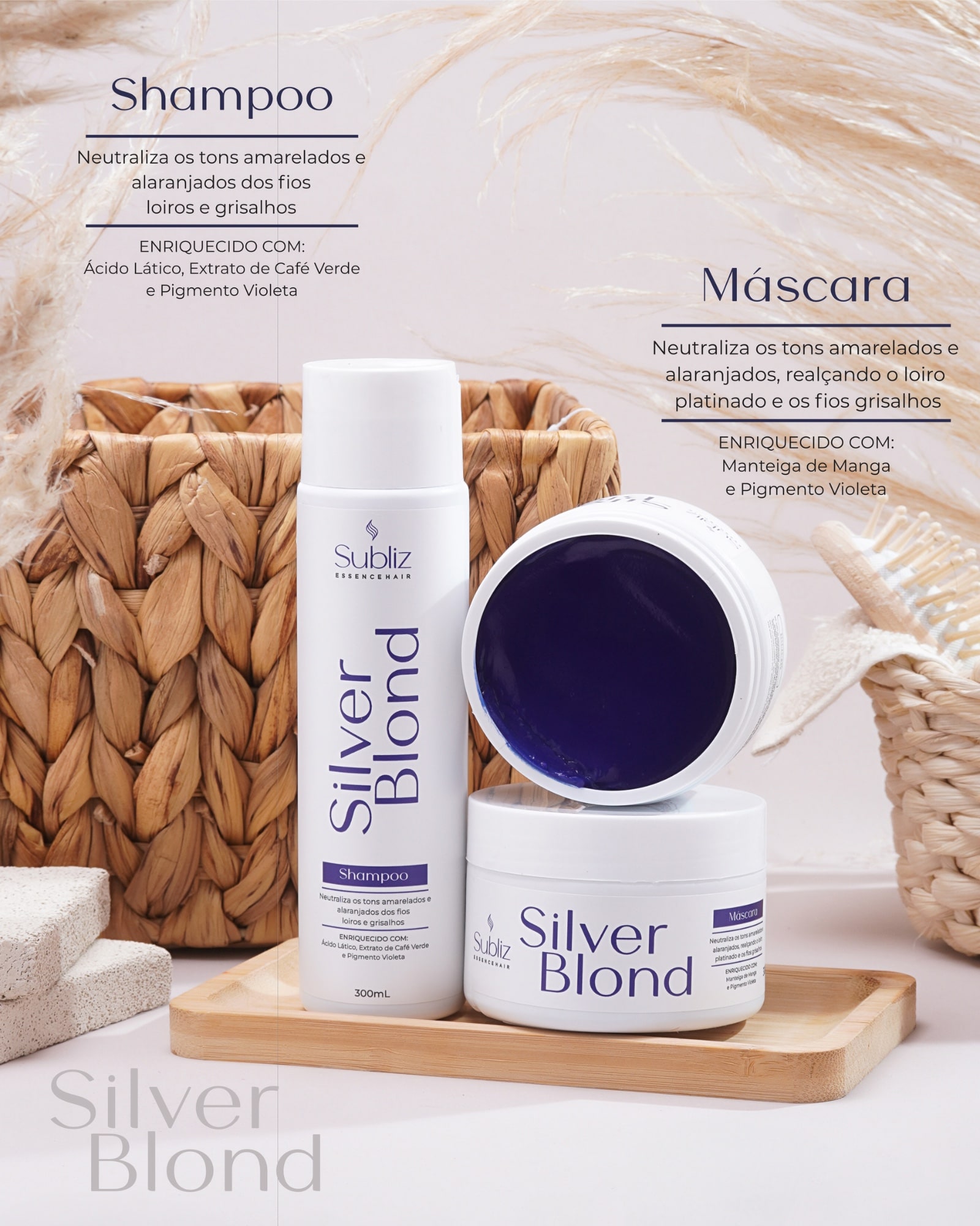 Linha Kit Silver Blond Subliz Essence Hair